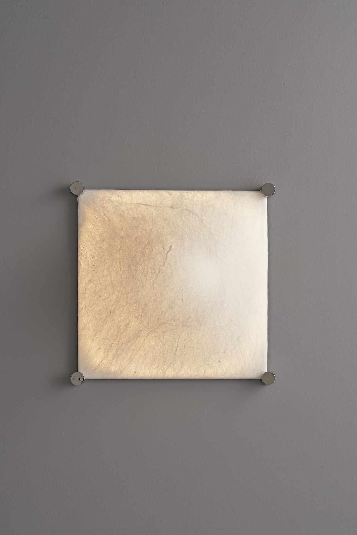 Modern Square Mulberry Silk Ceiling Light in Chrome - 13 13-product-lit-detail