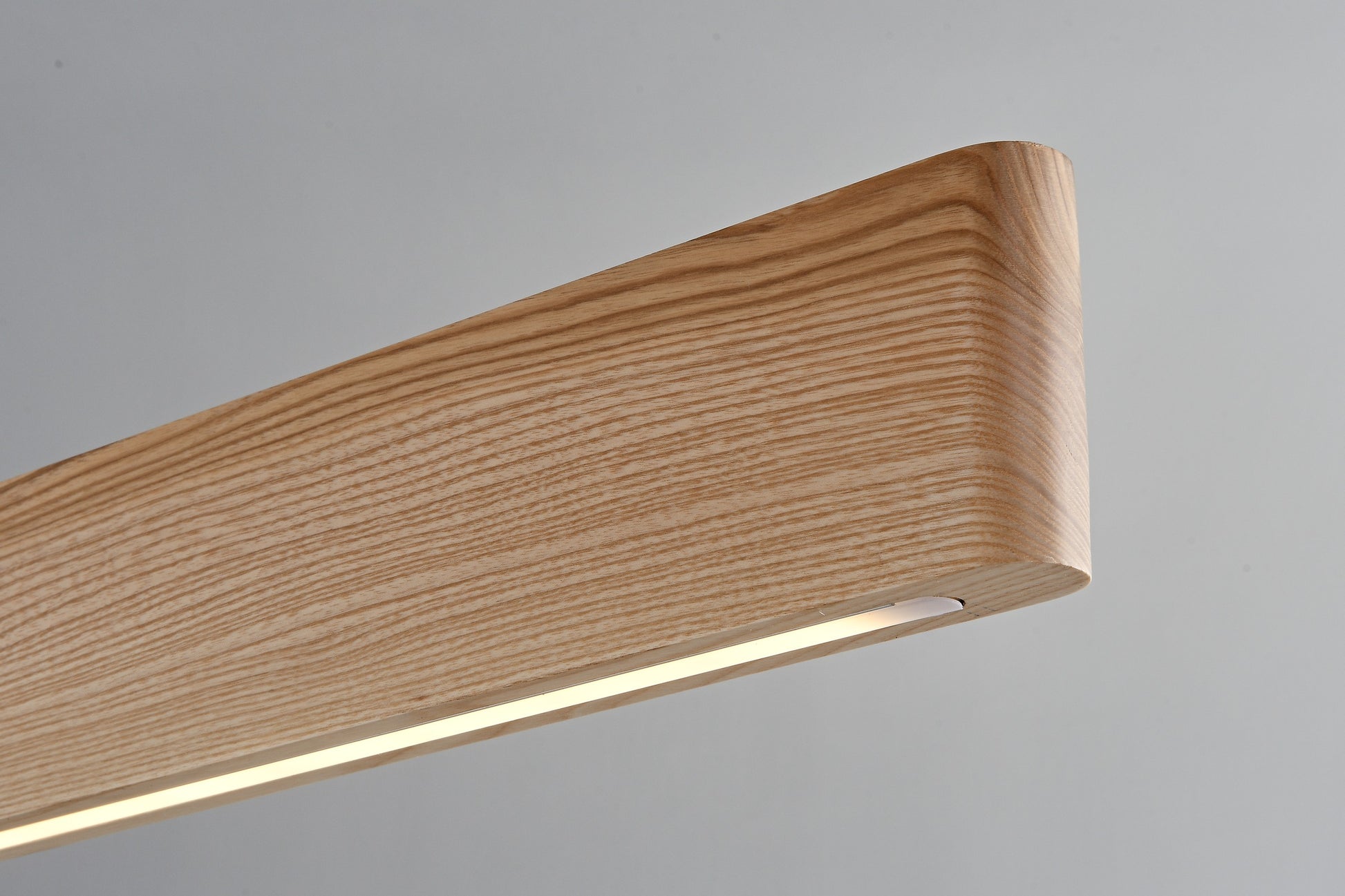Modern Wood Linear LED Pendant Light - 24 13-real-black-walnut-wood-detail