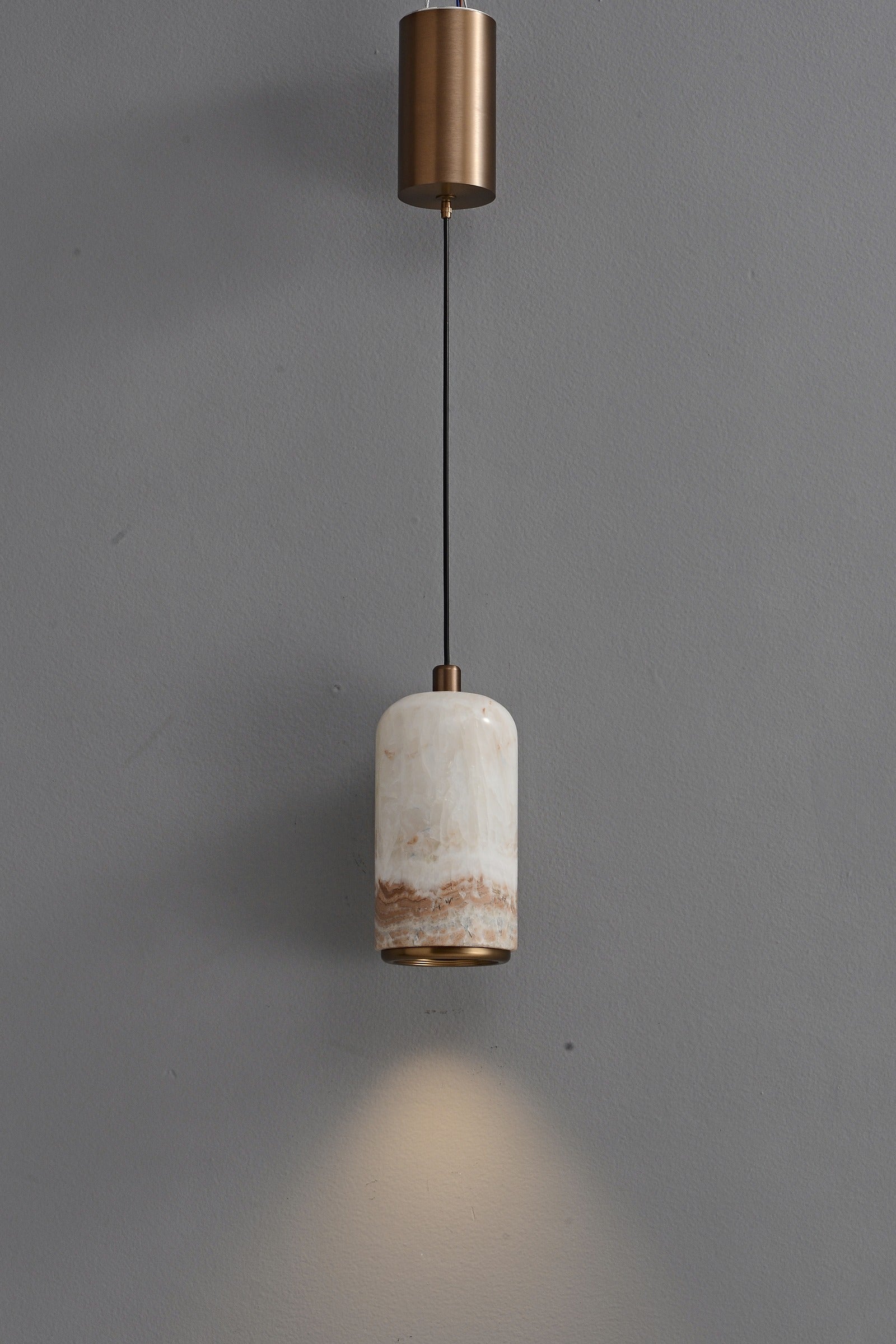 Modern Colorful Stone Cylinder Pendant Light - 13 13-real-detail-10