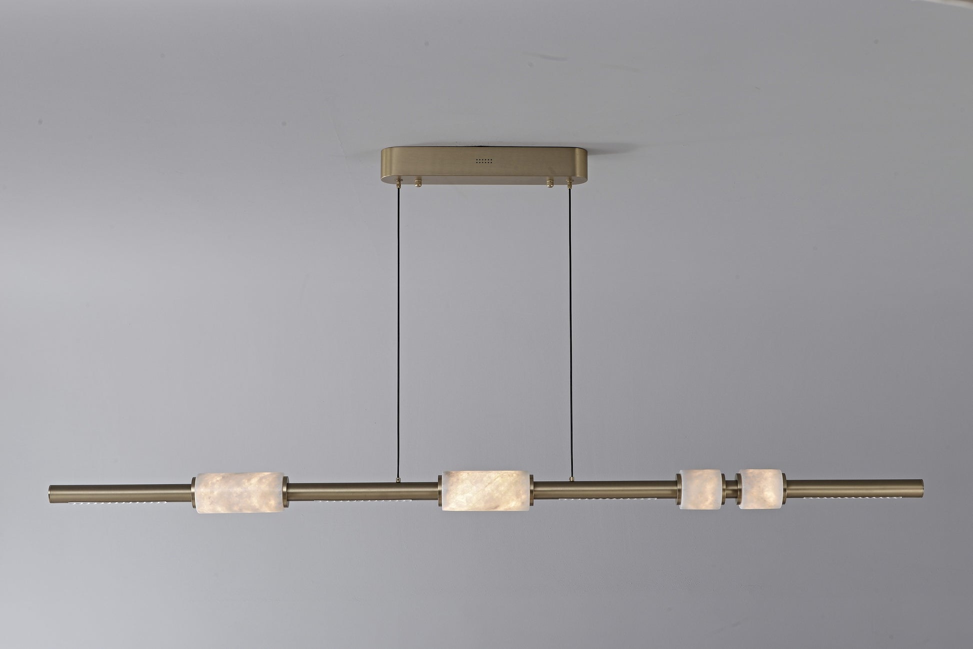 Modern Crystal Linear LED Island Chandelier - 24 13-real-detail-9
