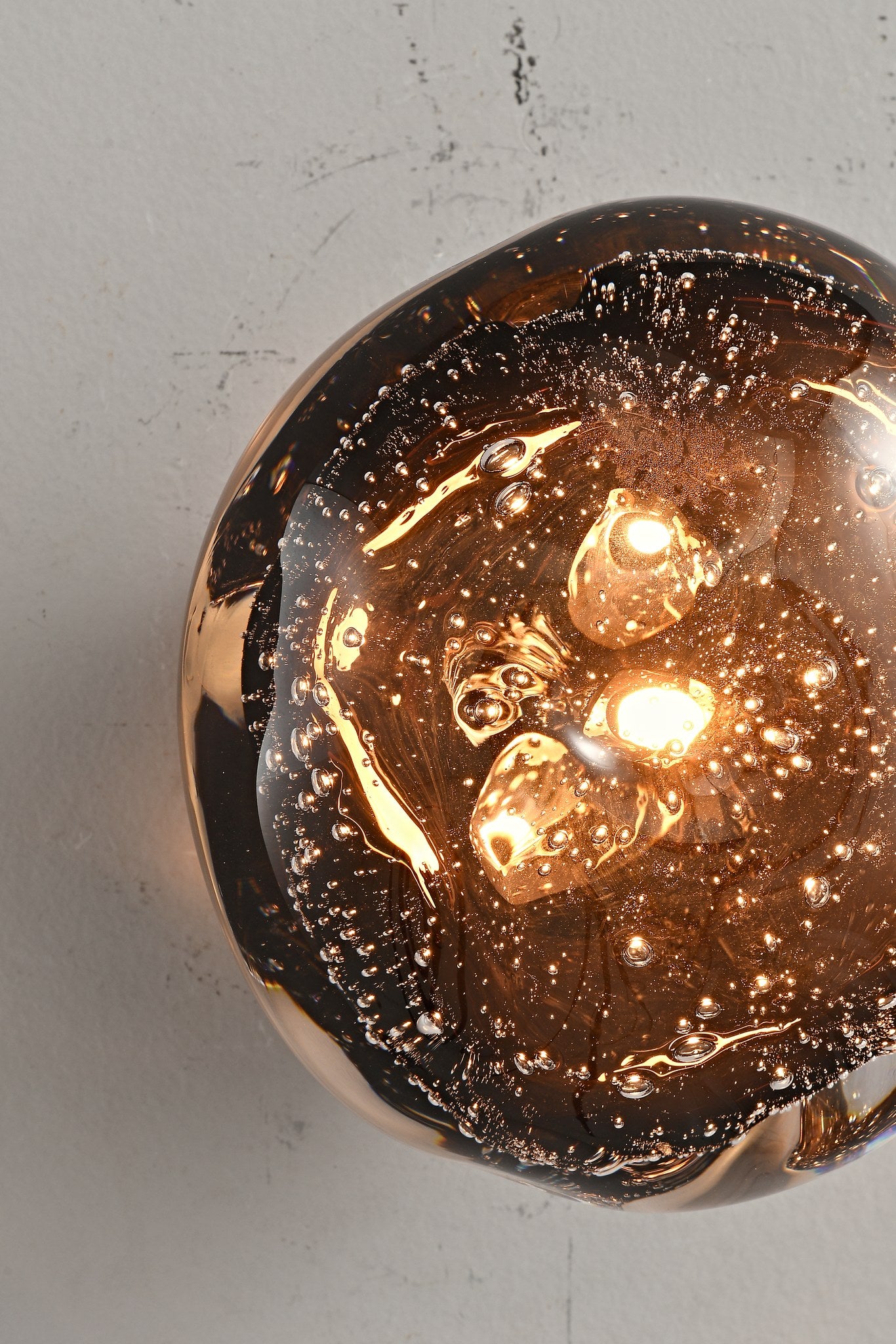 Modern Crystal Glass Globe Wall Sconce - 13 13-real-shot-crystal-glass-globe-wall-sconce-installation-detail