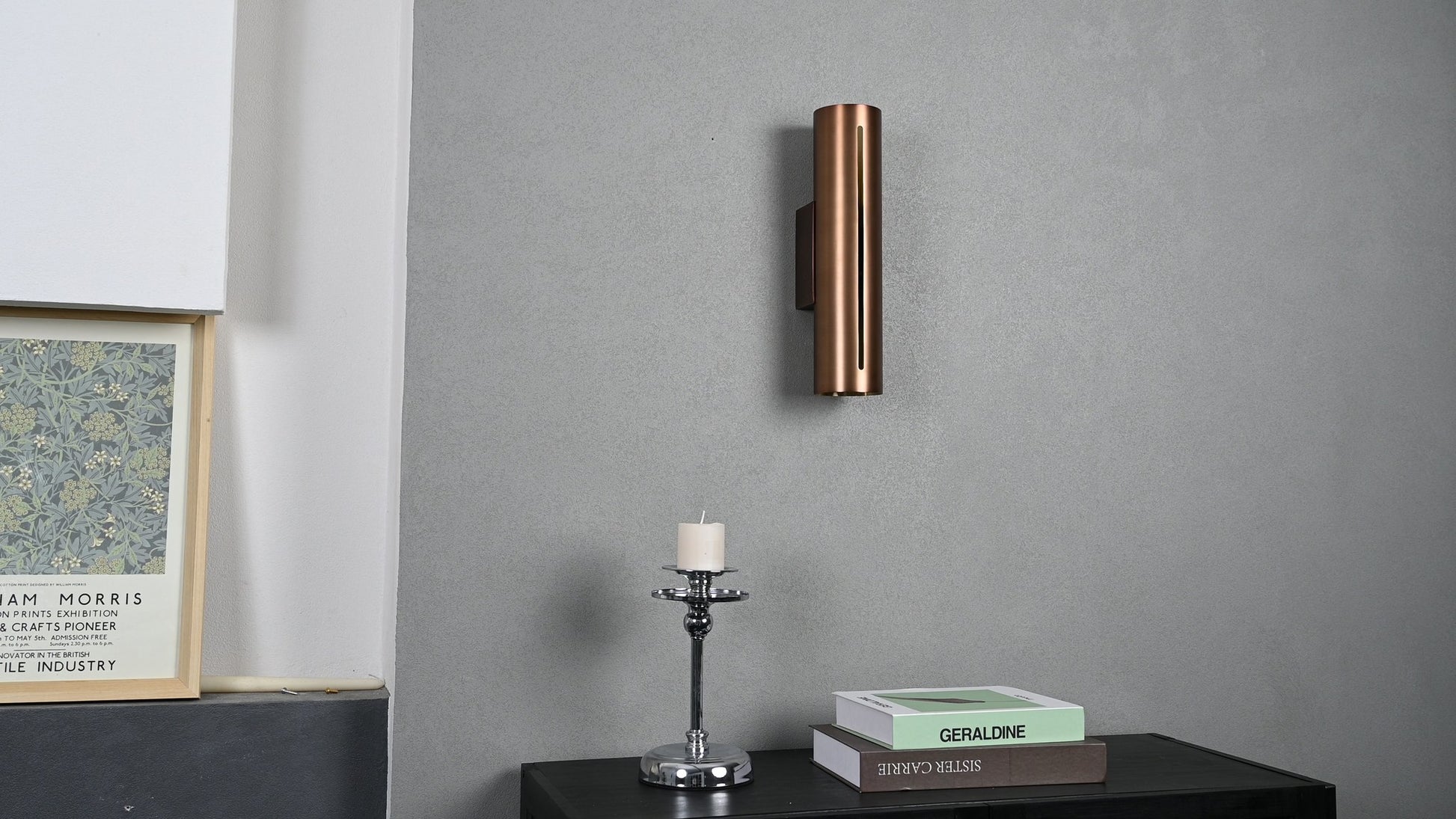 Modern Brass Cylinder LED Wall Sconce in Red Antique Brass - 13 13-real-shot-cylinder-led-wall-sconce-finish-detail