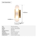 Modern Spanish Alabaster Capsule Wall Sconce - 13 sku small natural brass english