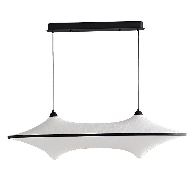 Sculptural Fabric Linear LED Pendant Light - 24 13-white-background-1