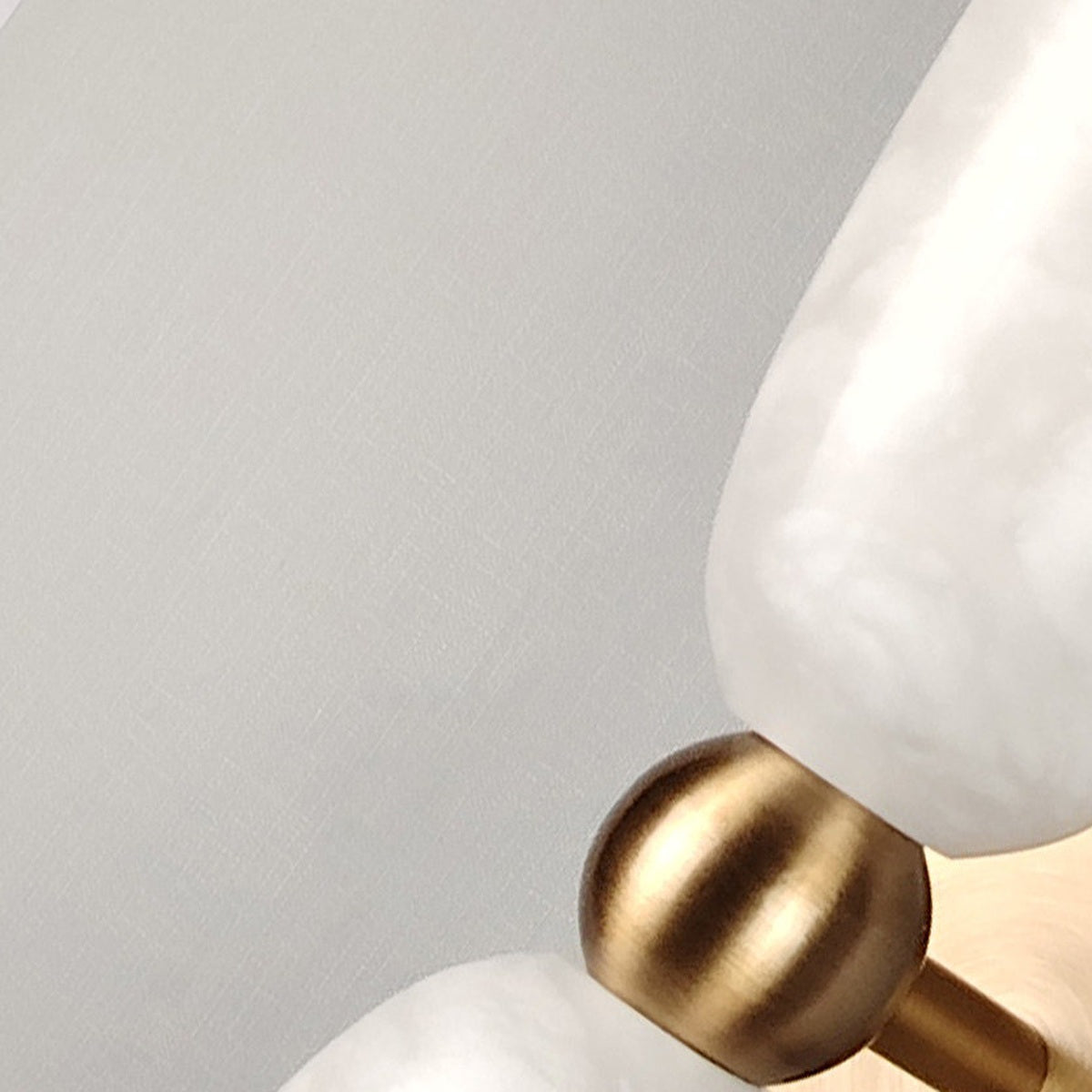 Double Alabaster Cylinder Wall Sconce alabaster shade detail