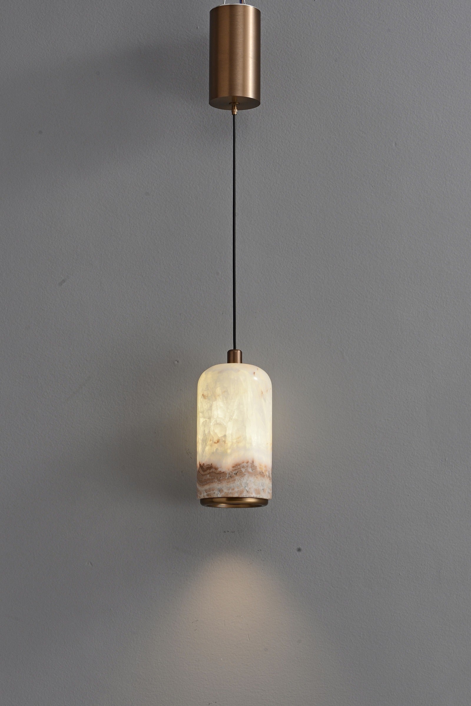 Modern Colorful Stone Cylinder Pendant Light - 14 14-real-detail-11