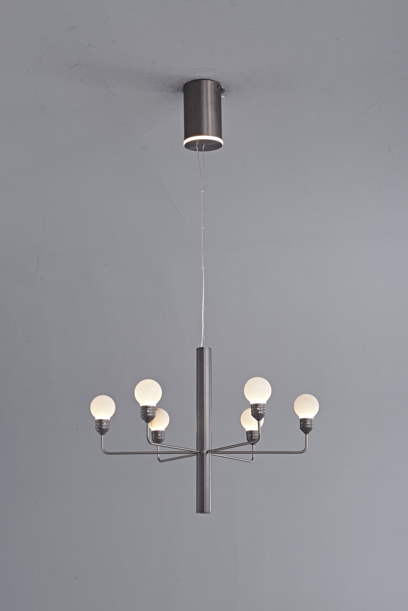 Modern Spanish Alabaster Branch Chandelier in Natural Brass - 14 real photo 10