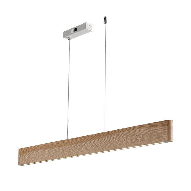 Modern Wood Linear LED Pendant Light - 25 14-white-background-white-ash-linear-pendant