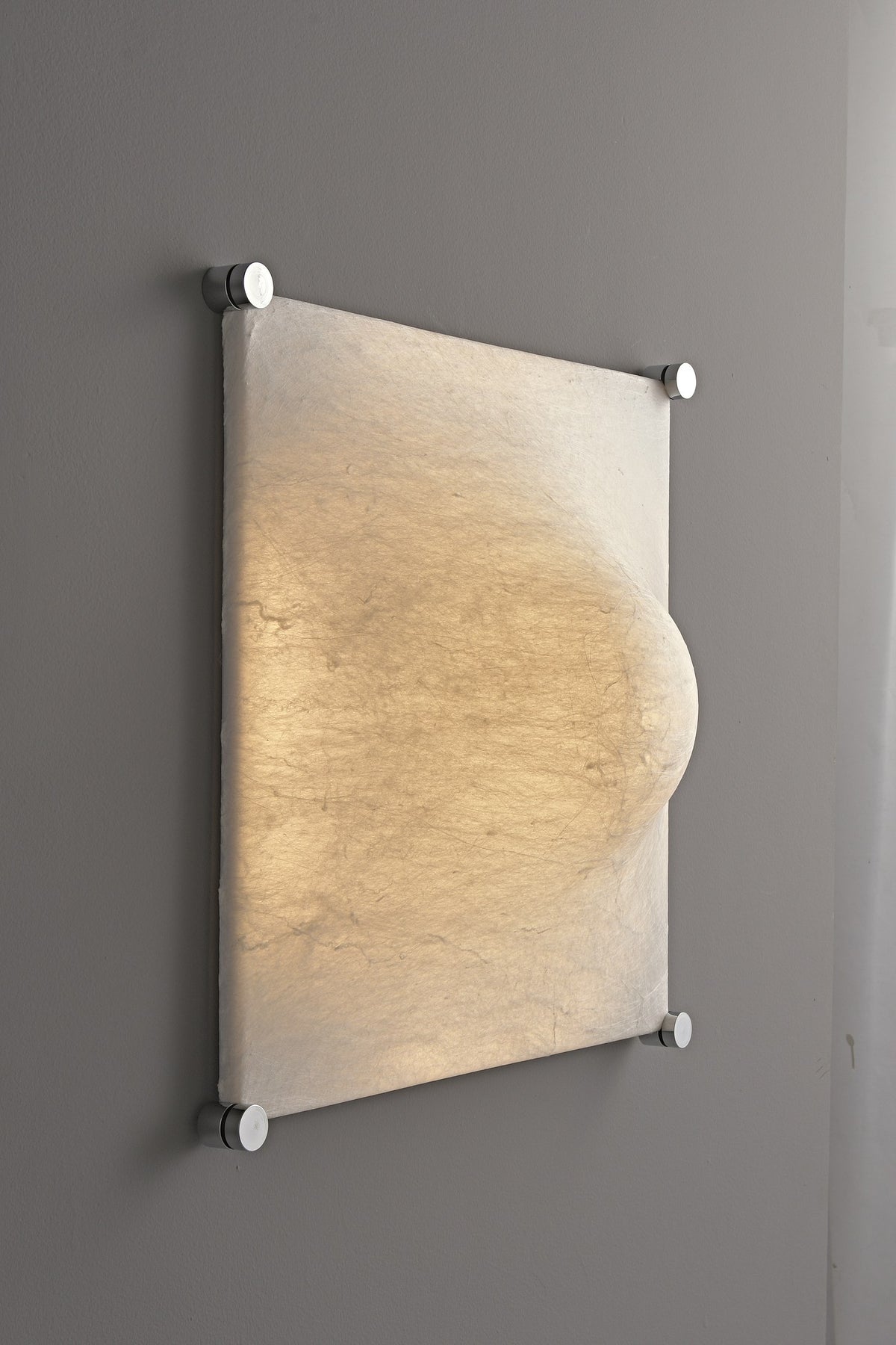 Modern Square Mulberry Silk Ceiling Light in Chrome - 15 15-detail-light-texture