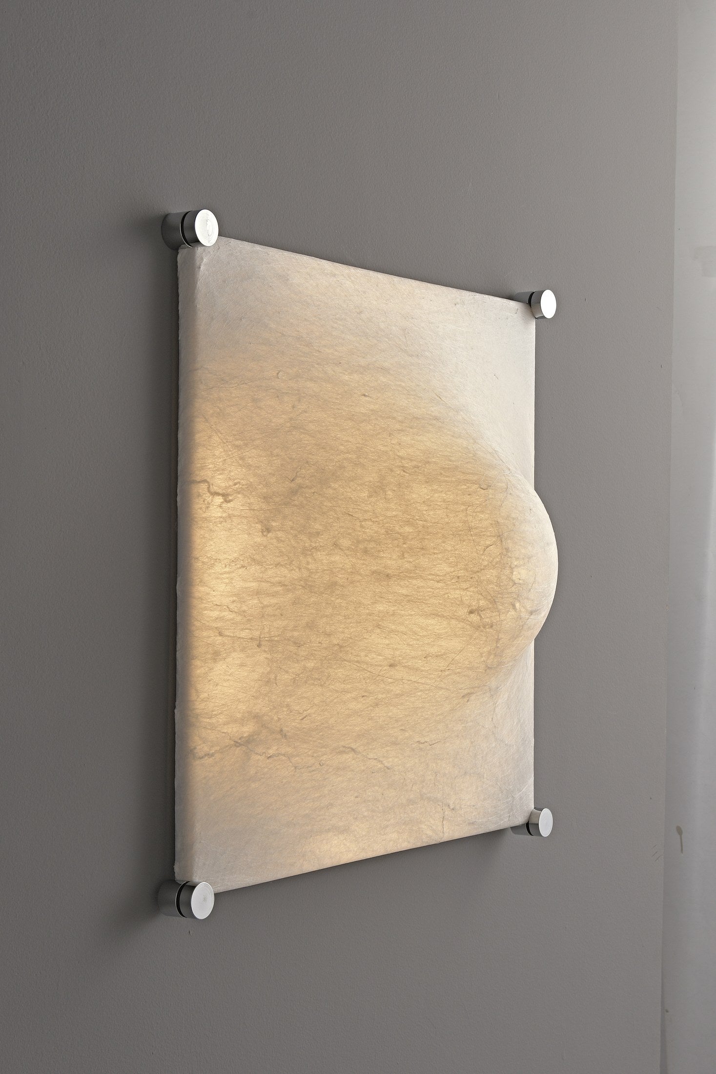 Modern Square Mulberry Silk Ceiling Light in Chrome - 15 15-detail-light-texture