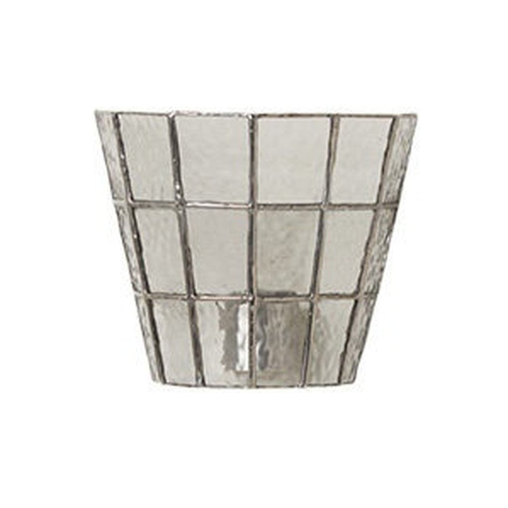 Textured Glass Flush-Mount Wall Sconce — flush clear white background product view