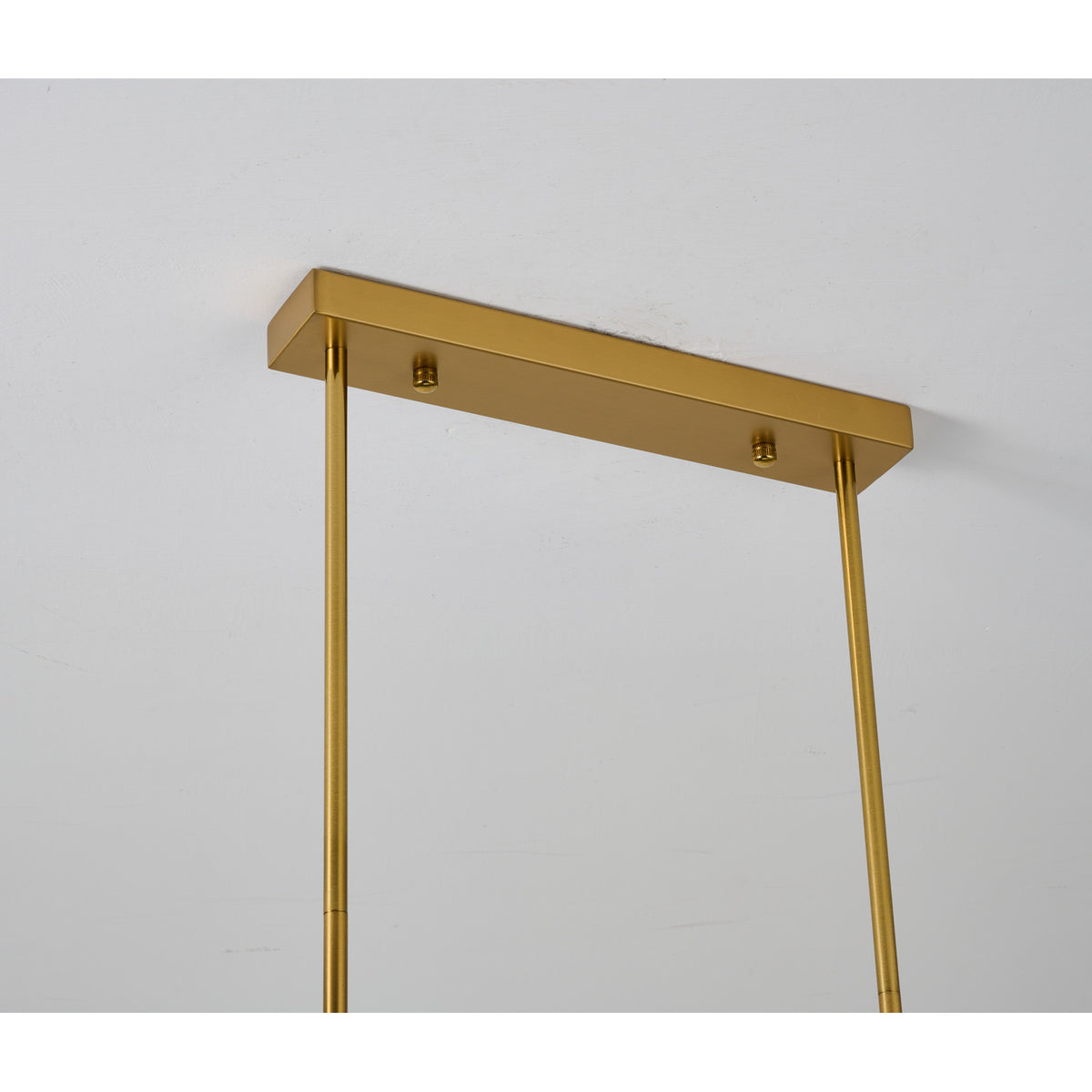 Supplier real detail showing the rectangular canopy and twin suspension rods