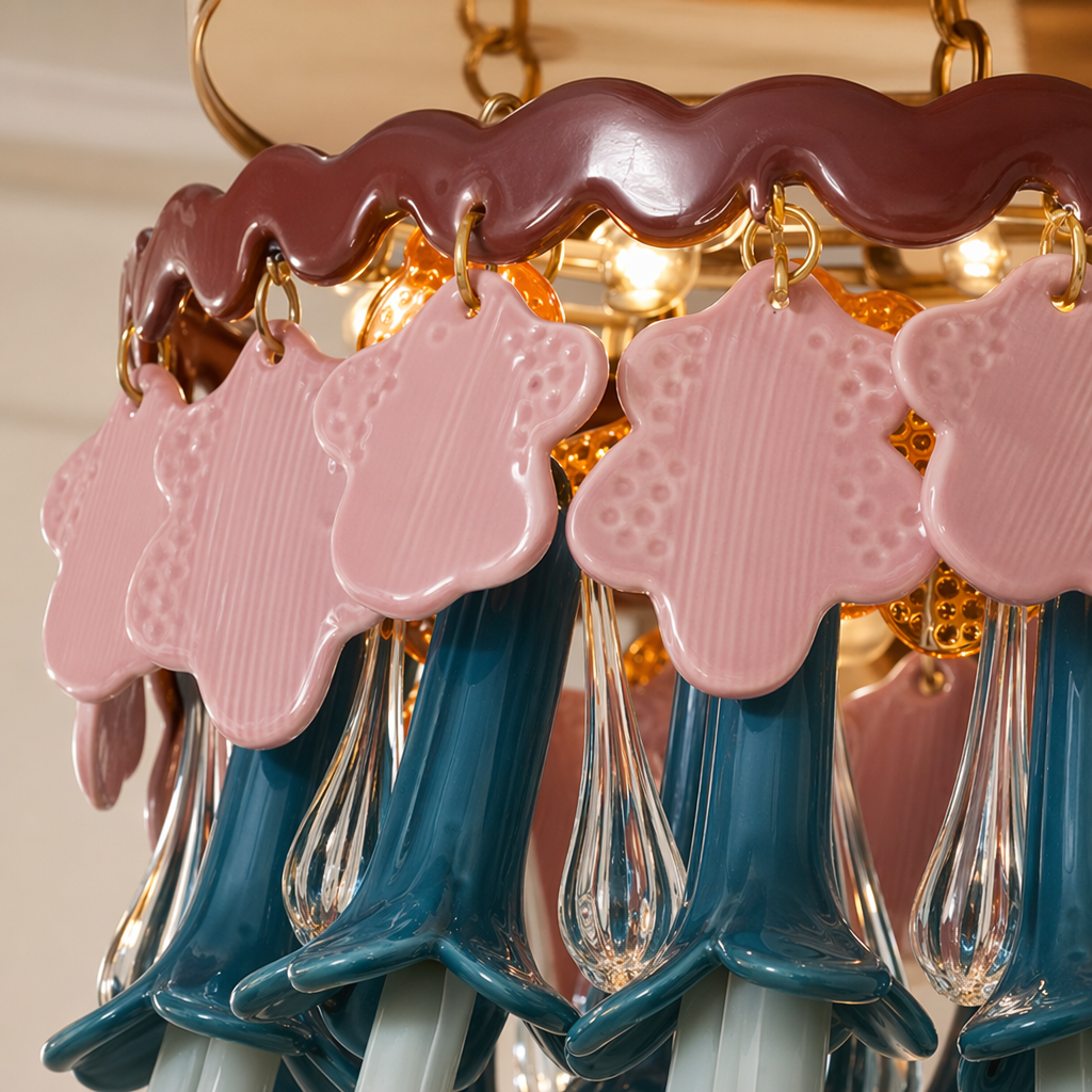 Colorful Ceramic Lily of the Valley Chandelier - 15 15-material-ceramic-crystal-detail
