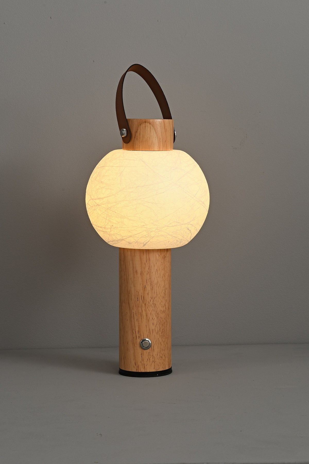 Portable Silk-Effect Acrylic Table Lamp in Wood Finishes - 15 15-product-button-detail