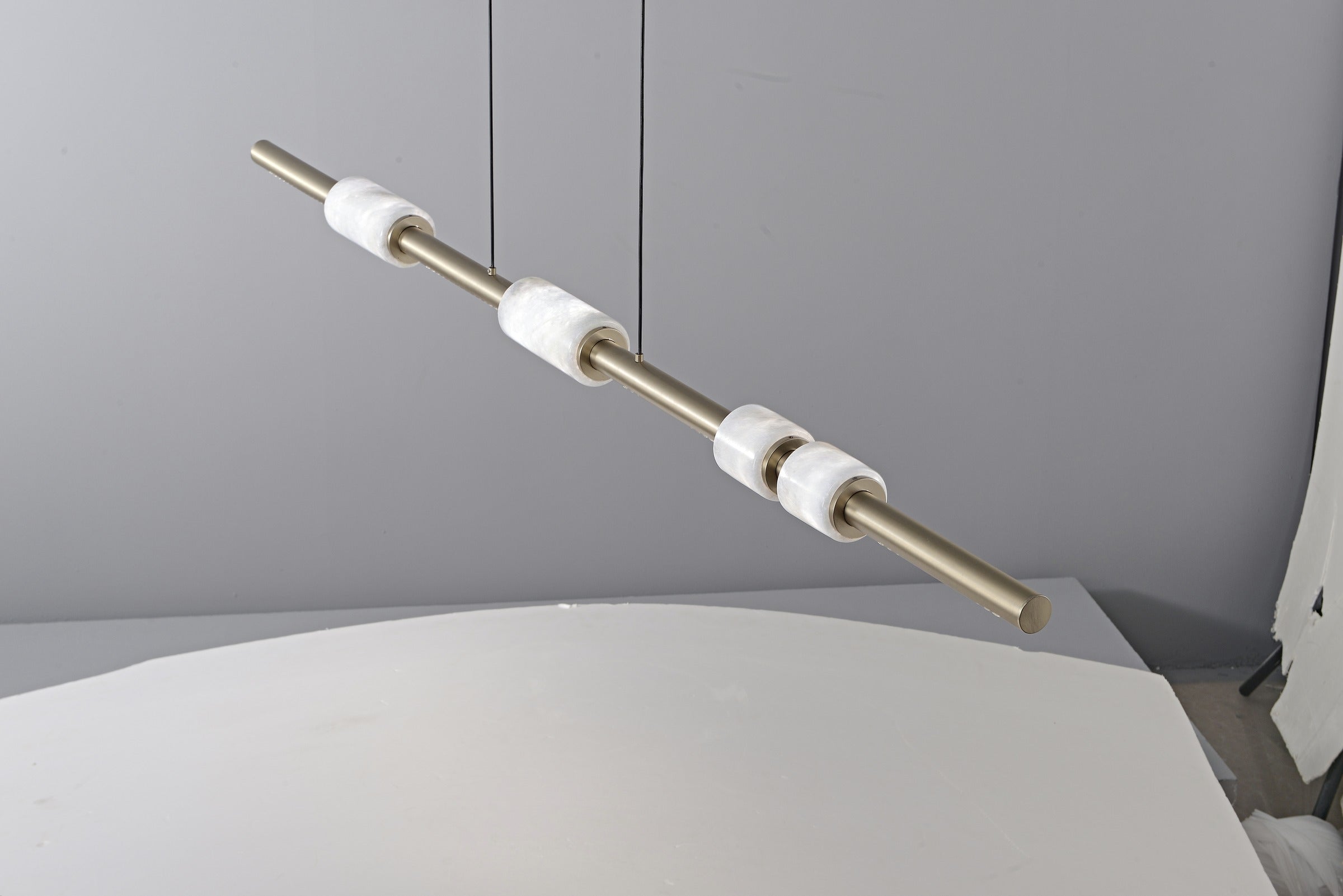 Modern Crystal Linear LED Island Chandelier - 26 15-real-detail-11