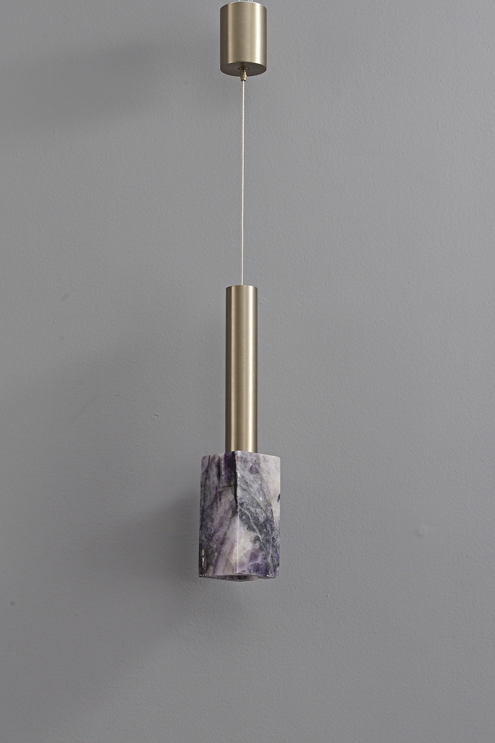 Modern Purple Crystal Cylinder Pendant Light - 26 15-real-detail-12