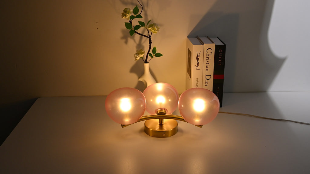 Modern Glass Globe Branch Wall Sconce in Natural Brass - 15 15-real-shot-glass-globe-wall-sconce-warm-light