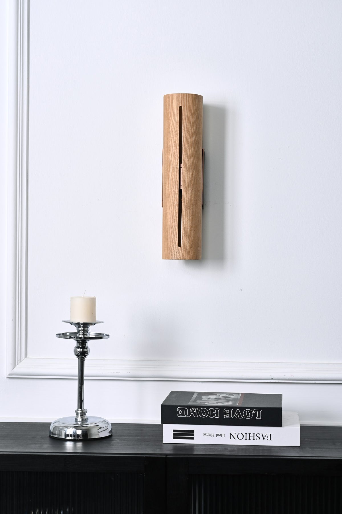 Modern Solid Wood LED Wall Sconce - 15 15-real-shot-solid-wood-led-wall-sconce-light-slot