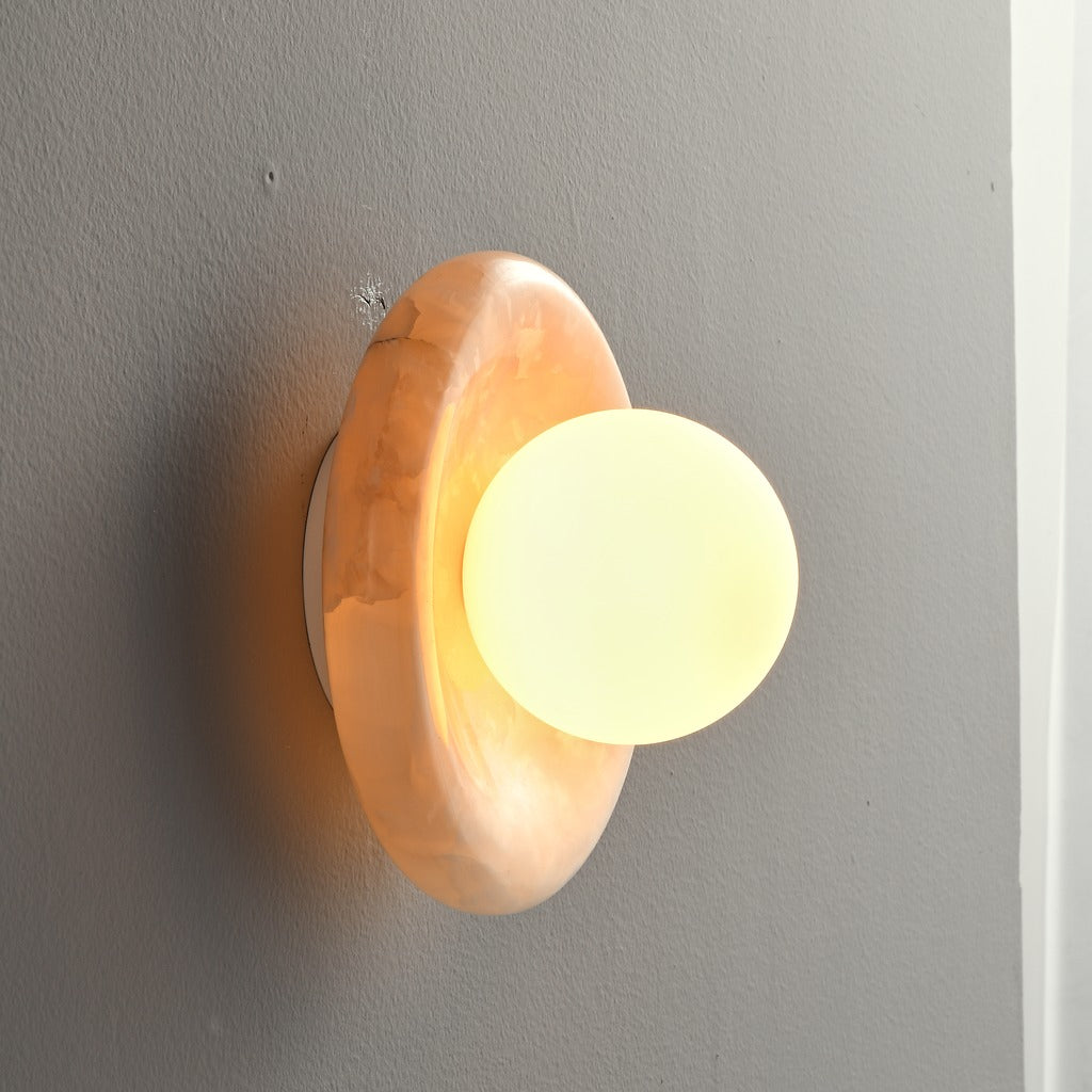Modern Stone Ring Wall Sconce - 19 15-real-square-3-5--327