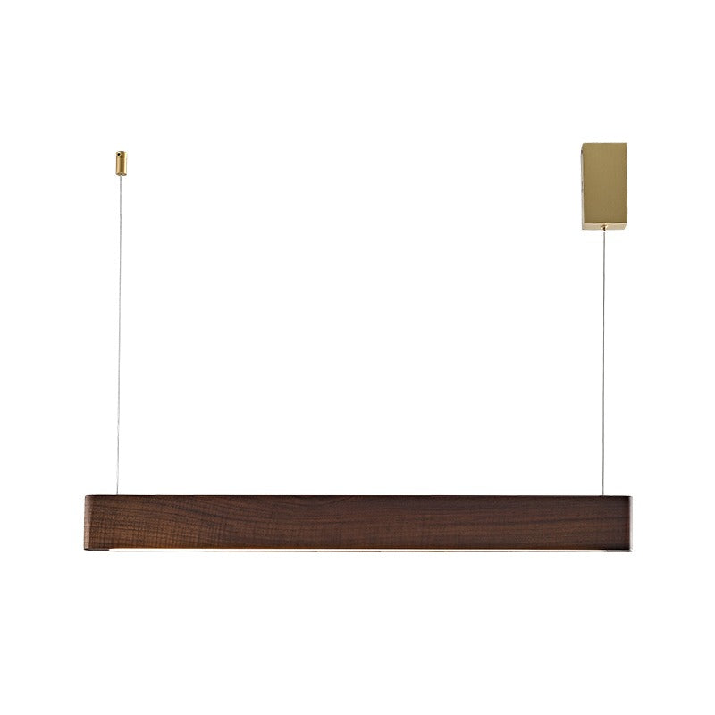 Modern Wood Linear LED Pendant Light - 26 15-white-background-black-walnut-linear-pendant