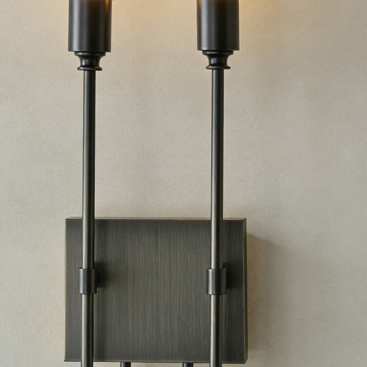 Double Loop Wall Sconce black frame detail