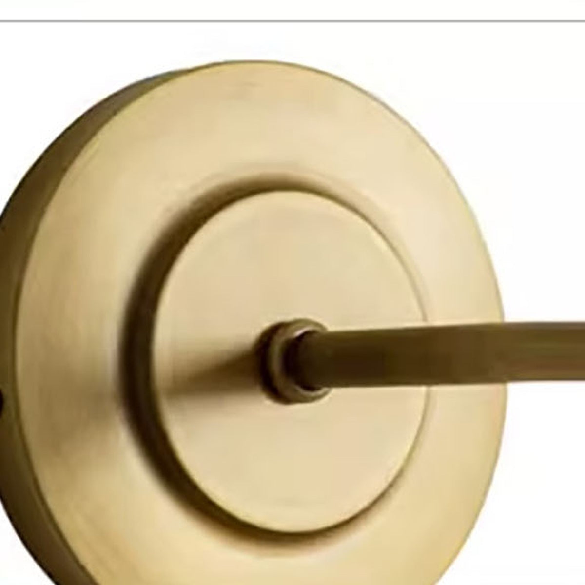 Antique Brass Fabric Shade Wall Sconce round backplate detail