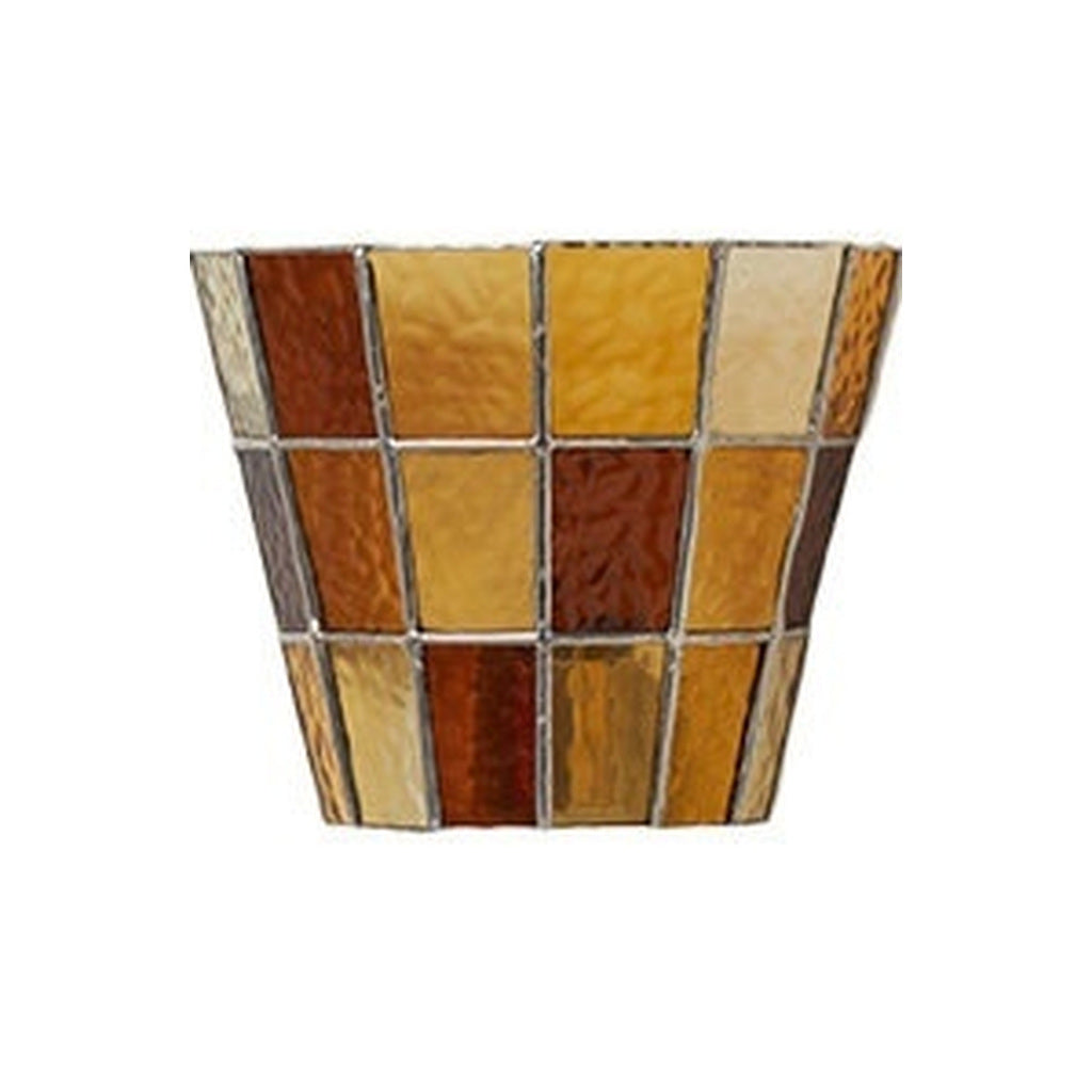 Textured Glass Flush-Mount Wall Sconce — flush orange white background product view