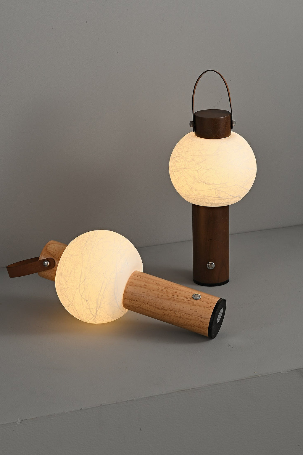 Portable Silk-Effect Acrylic Table Lamp in Wood Finishes - 16 16-product-warm-light