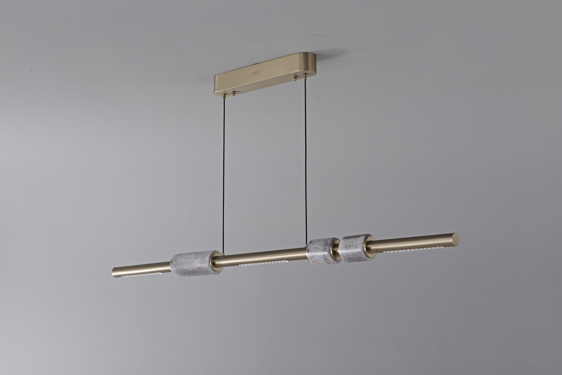 Modern Crystal Linear LED Island Chandelier - 27 16-real-detail-12