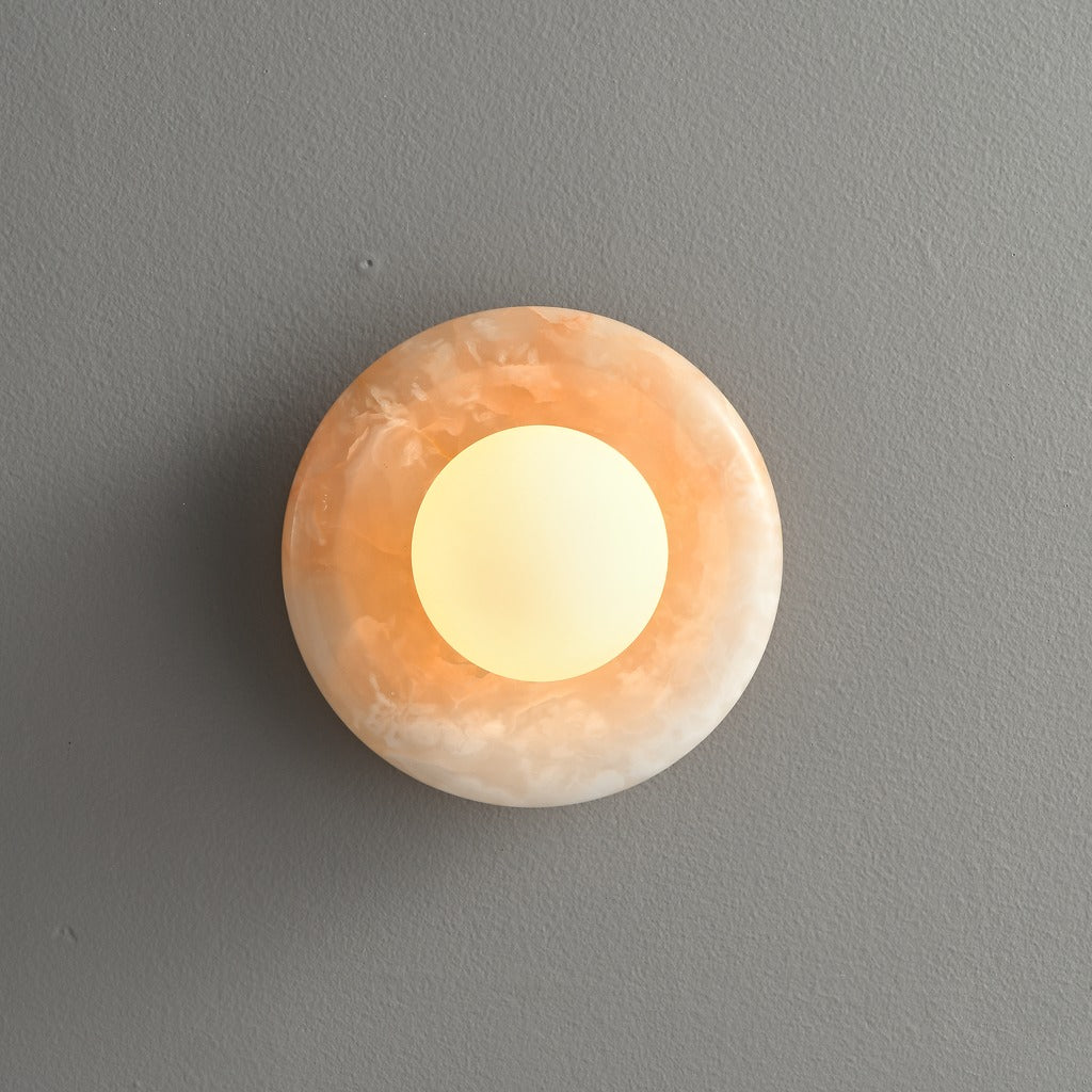 Modern Stone Ring Wall Sconce - 20 16-real-square-3-5--338