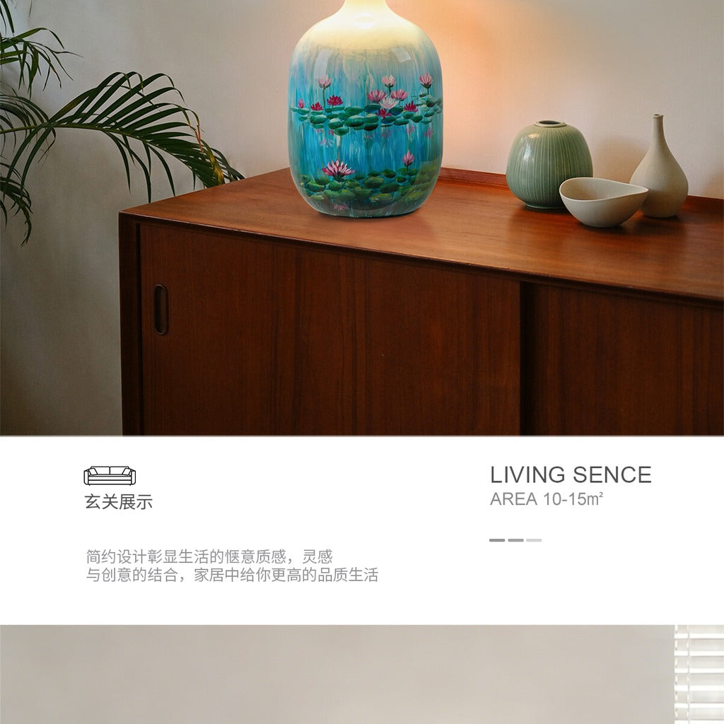 Modern Patterned Mushroom Table Lamp - 23 16-real-square-image