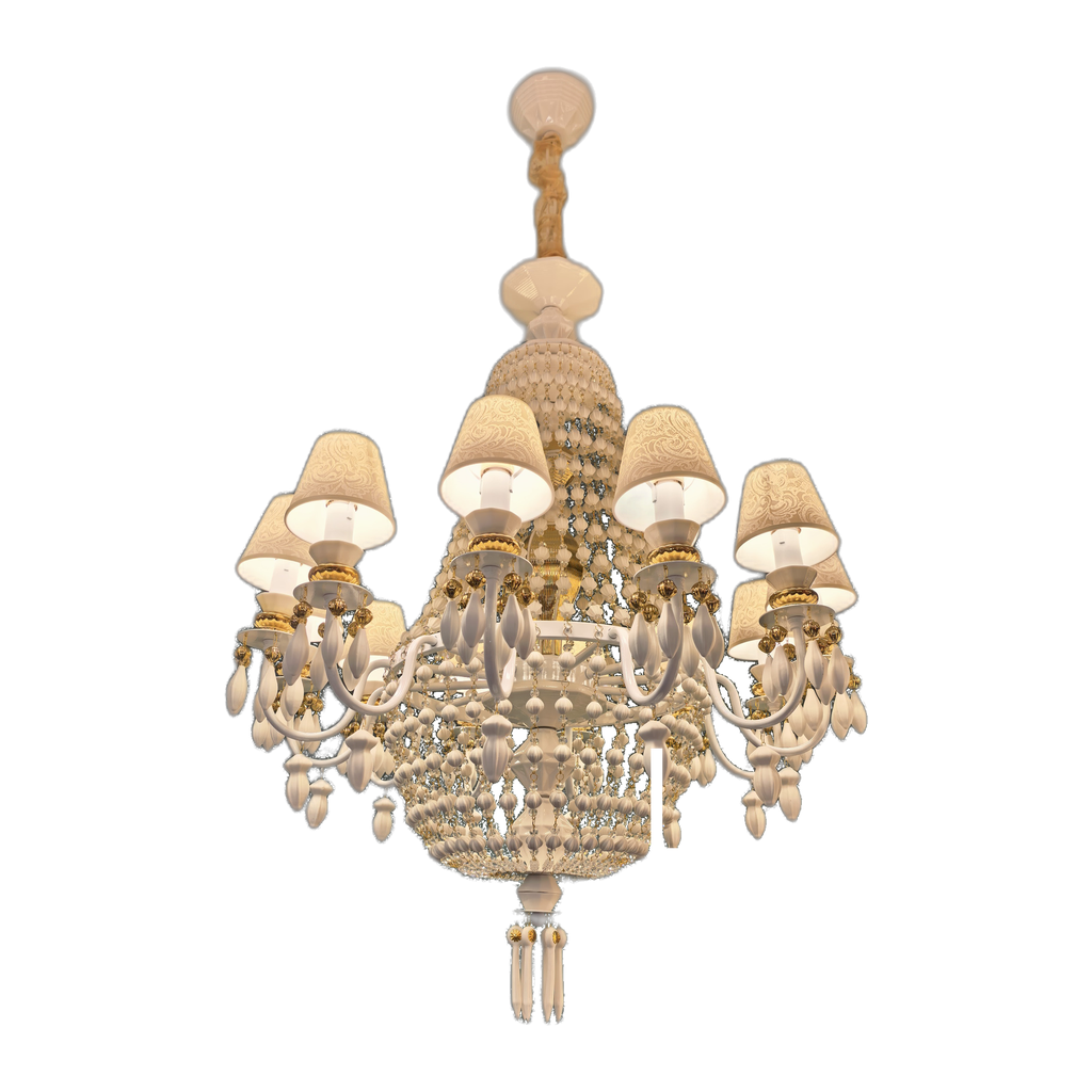 Ivorelle chandelier – complete white background product view