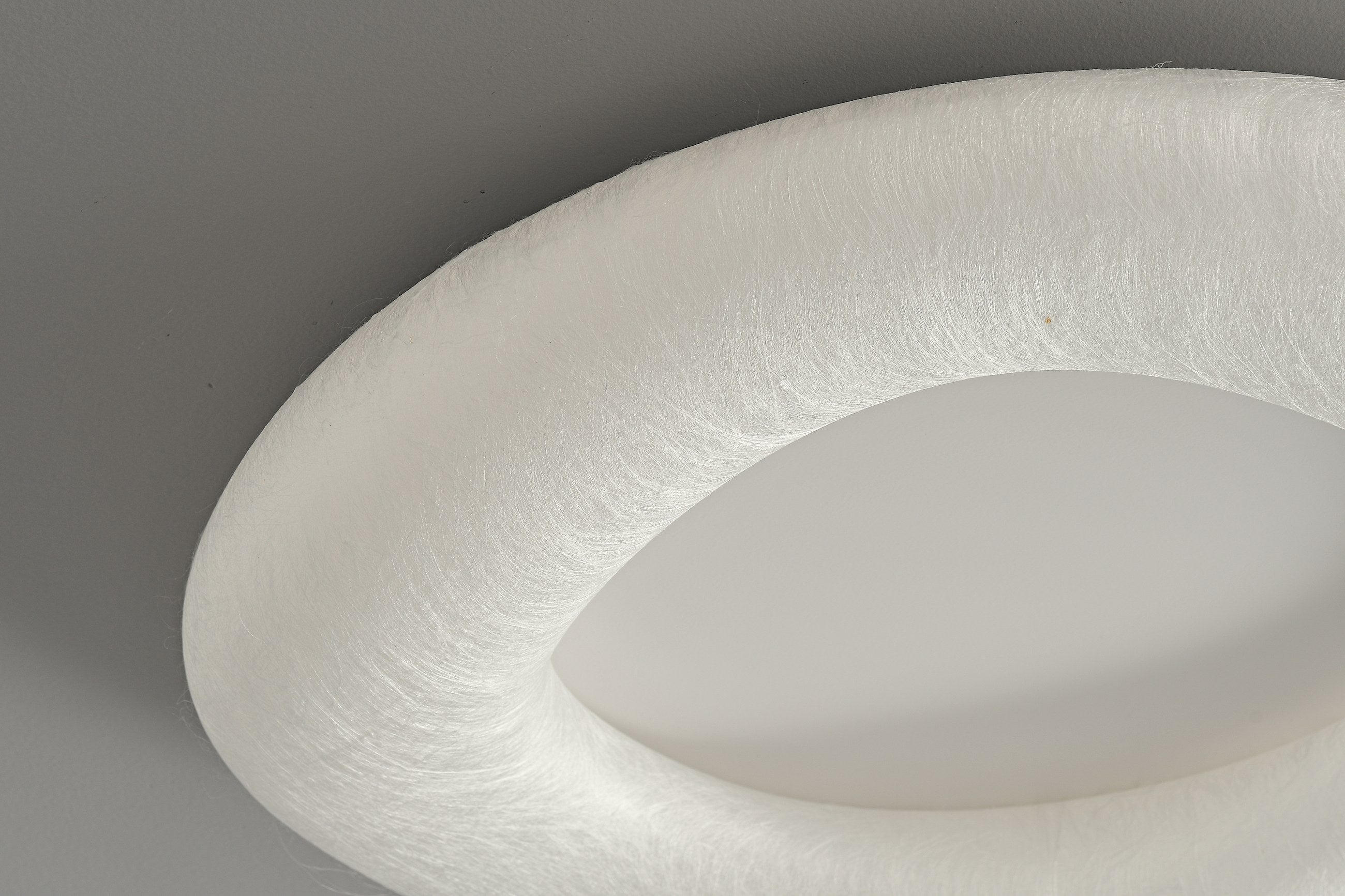 Modern Mulberry Silk Ring Ceiling Light in White - 17 17-detail-installation
