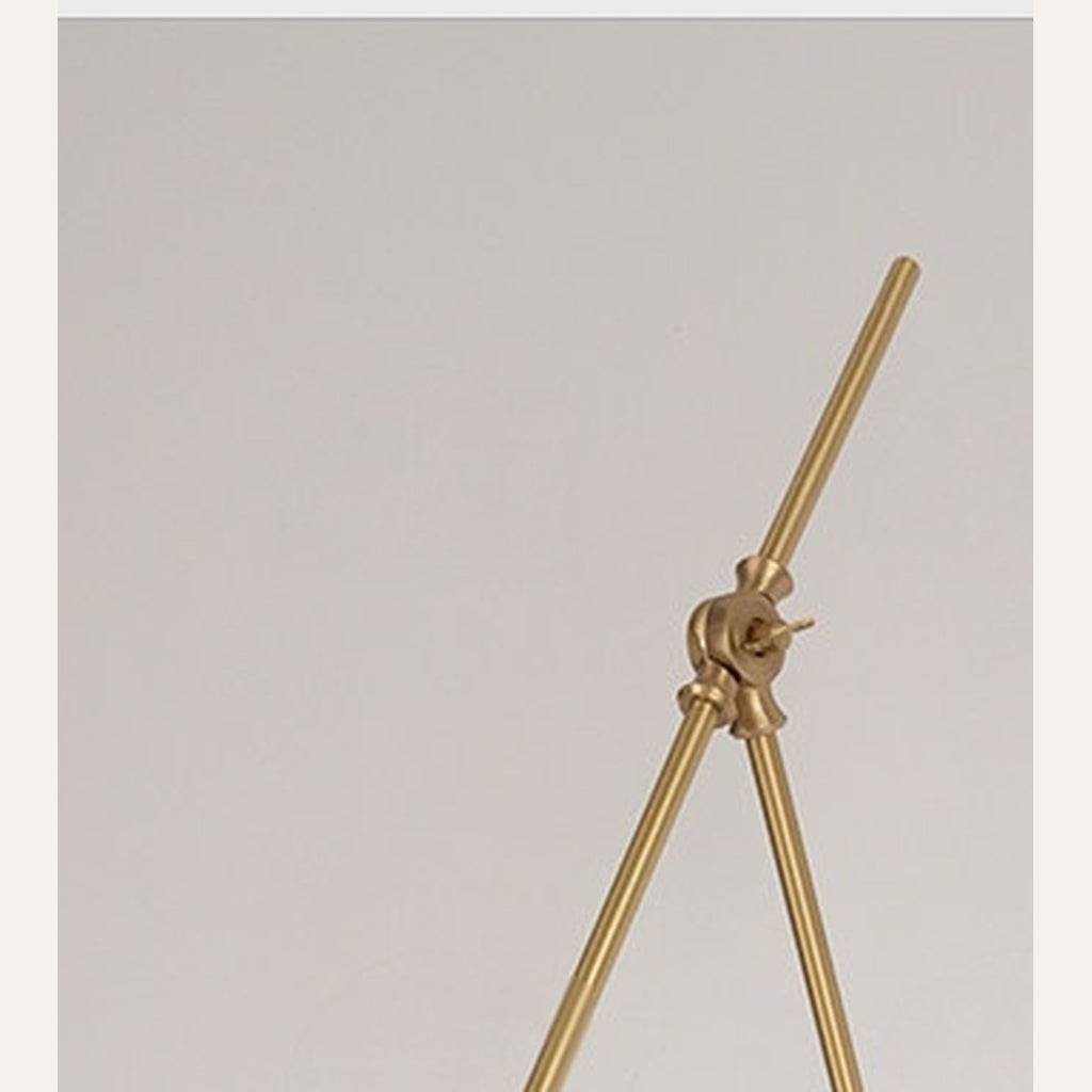 Adjustable Brass Wall Sconce — real upper adjustment-joint detail