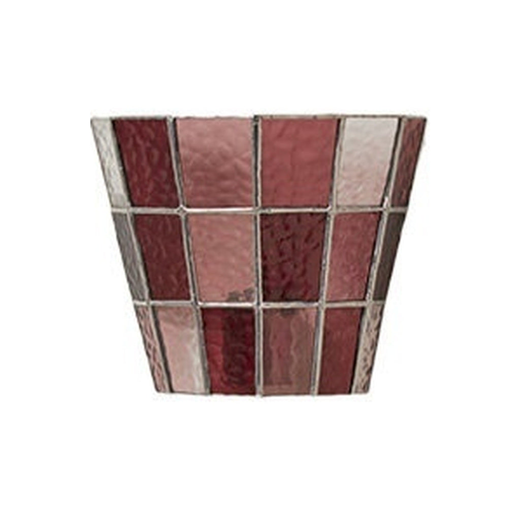 Textured Glass Flush-Mount Wall Sconce — flush pink white background product view