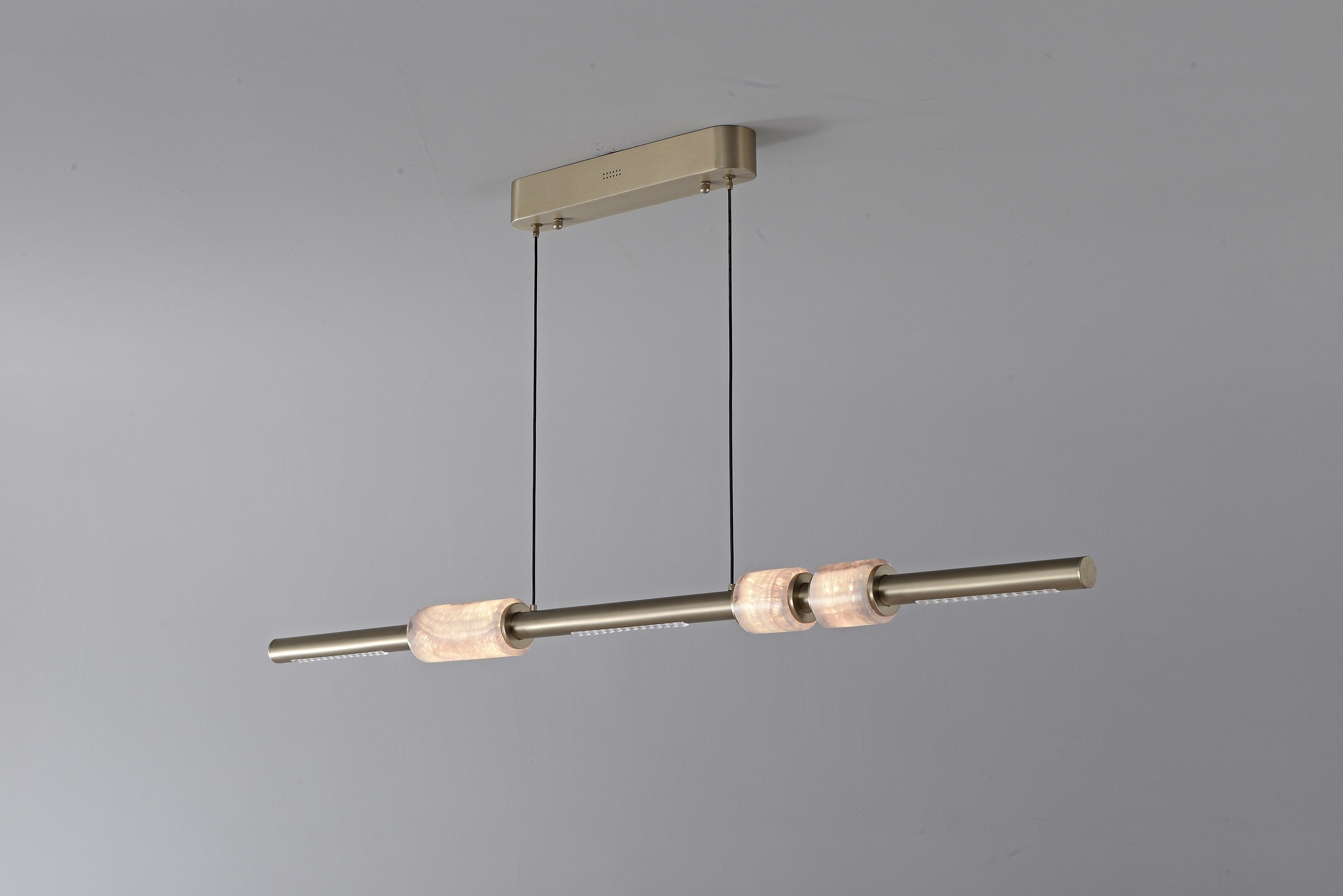 Modern Crystal Linear LED Island Chandelier - 28 17-real-detail-13