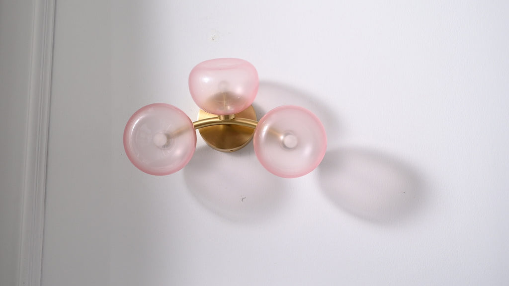 Modern Glass Globe Branch Wall Sconce in Natural Brass - 17 17-real-shot-glass-globe-wall-sconce-shade-detail