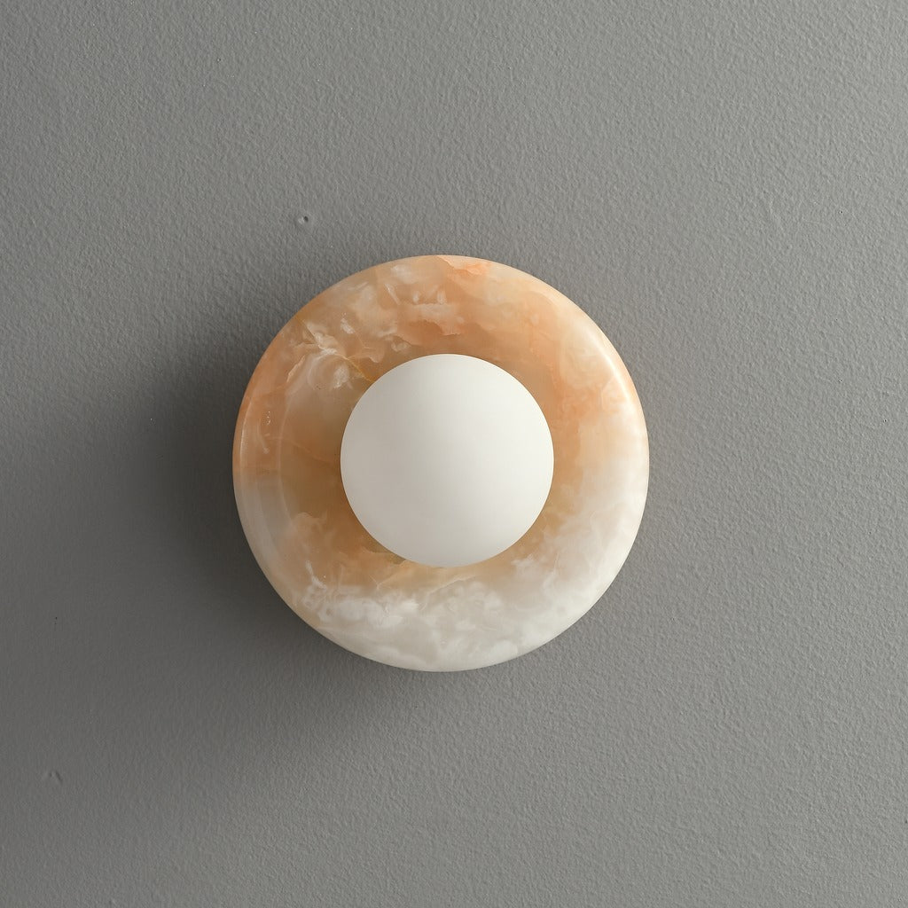 Modern Stone Ring Wall Sconce - 21 17-real-square-3-5--339