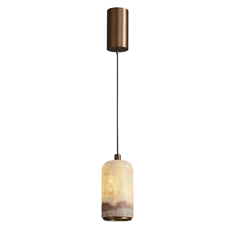 Modern Colorful Stone Cylinder Pendant Light - 17 17-white-background-1