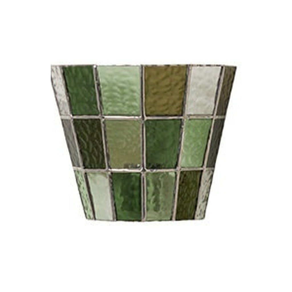 Textured Glass Flush-Mount Wall Sconce — flush green white background product view