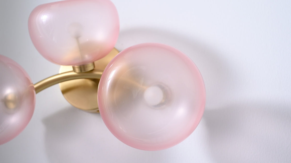 Modern Glass Globe Branch Wall Sconce in Natural Brass - 19 19-real-shot-glass-globe-wall-sconce-wall-view