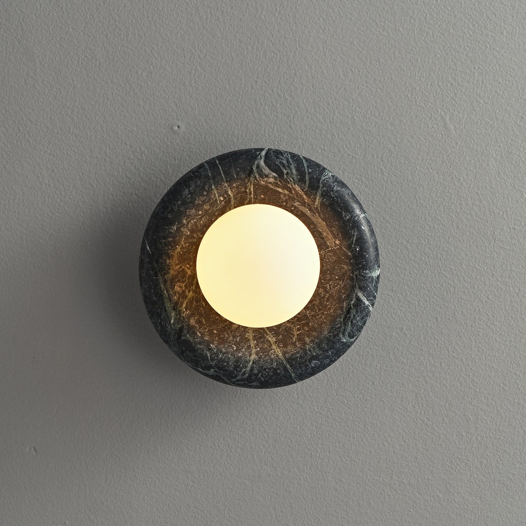 Modern Stone Ring Wall Sconce - 23 19-real-square-3-5--341