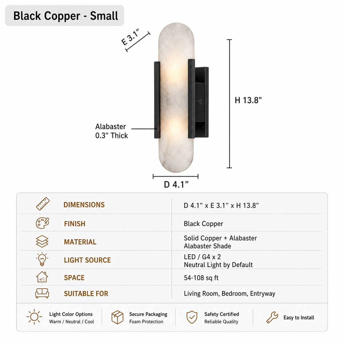 Modern Alabaster Capsule Wall Sconce - product image 18