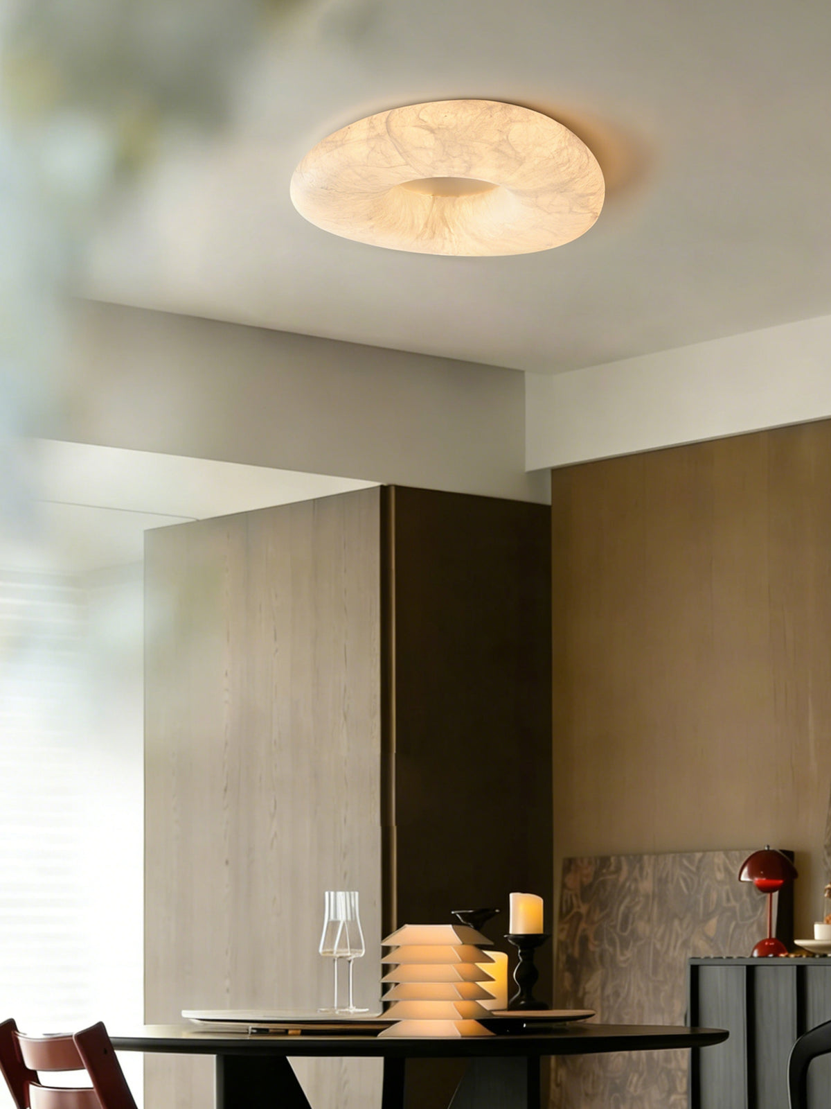 Original room scene 1 with halo silk ceiling light