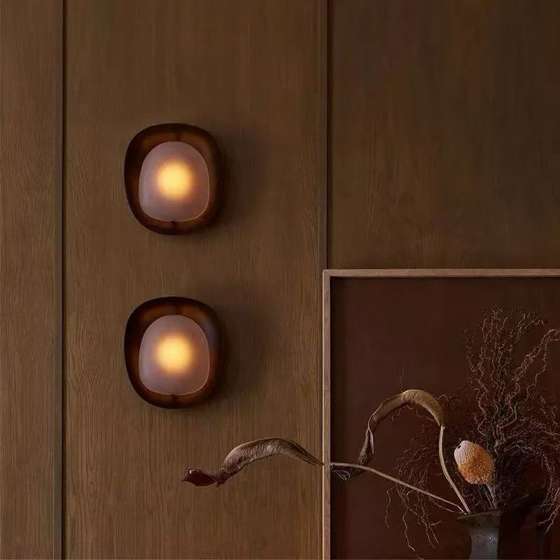 Dark Rounded Frame Wall Sconce source overall view 1