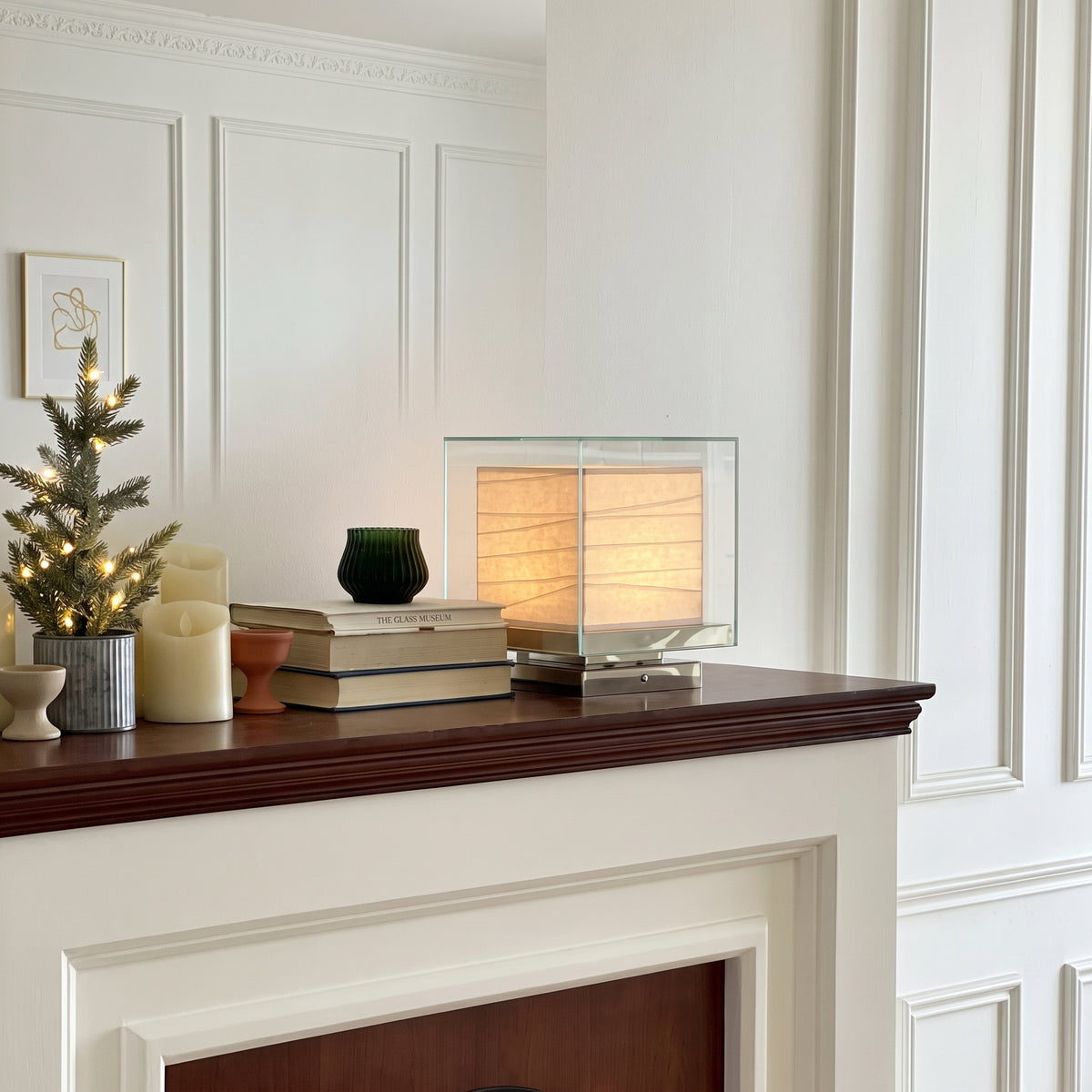 Modern Square Glass Table Lamp