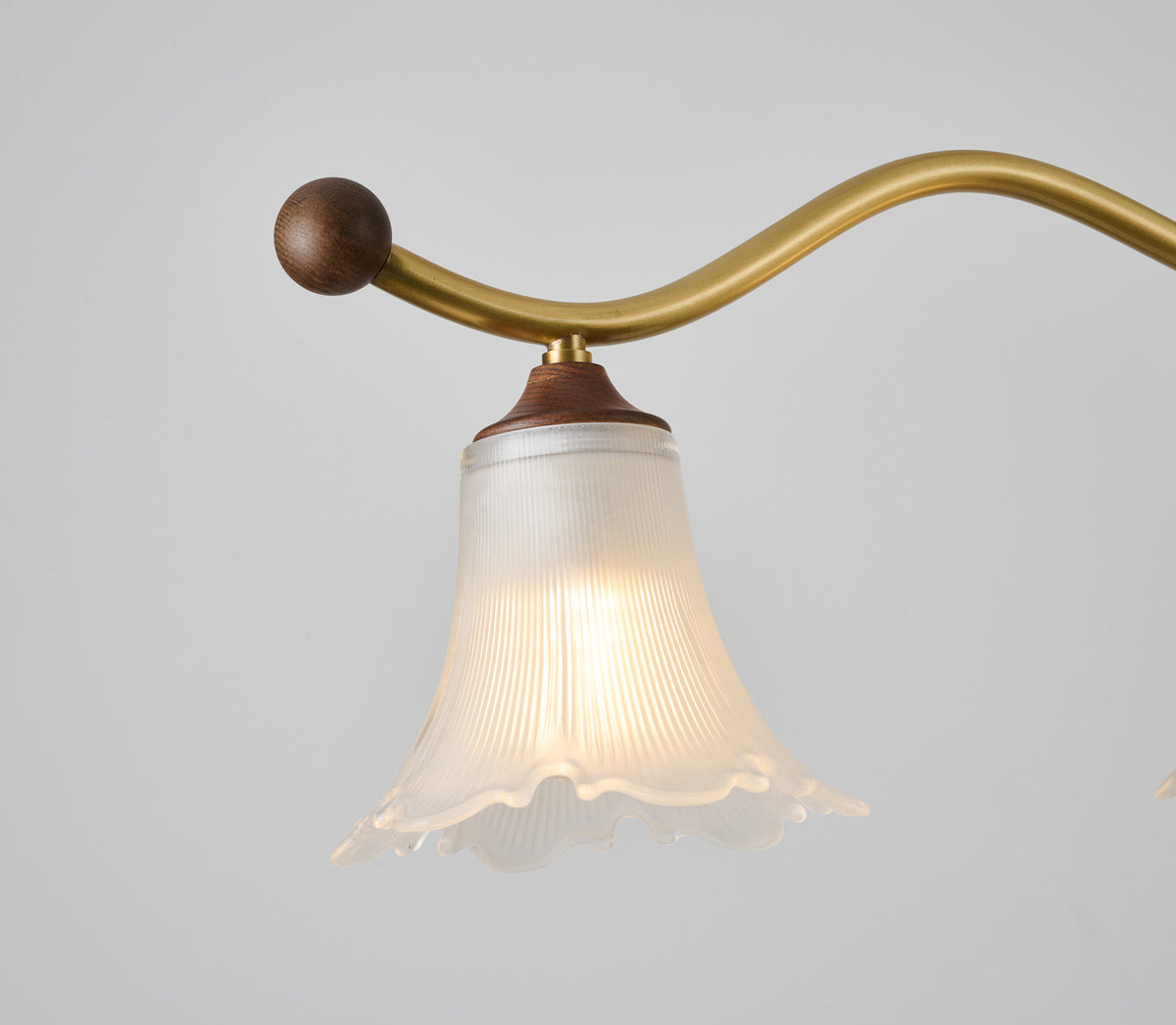 Elorayne Ruffled Glass Linear Chandelier supplier real product detail photograph 1