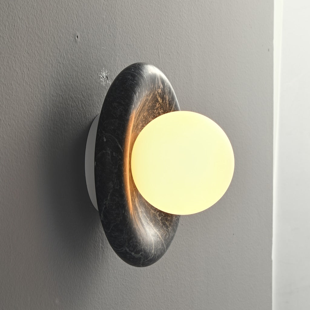 Modern Stone Ring Wall Sconce - 24 20-real-square-3-5--353