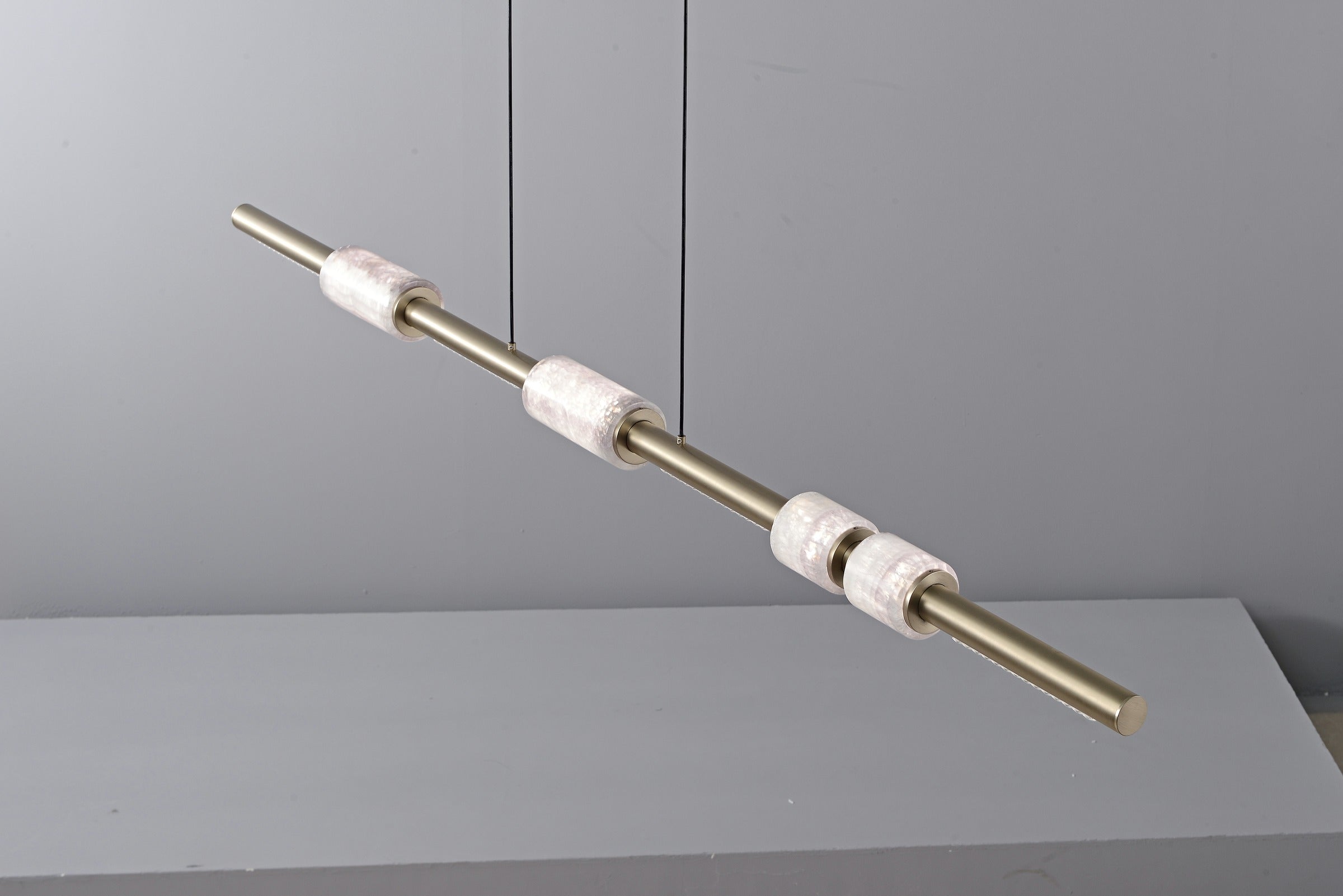 Modern Crystal Linear LED Island Chandelier - 32 21-real-detail-17