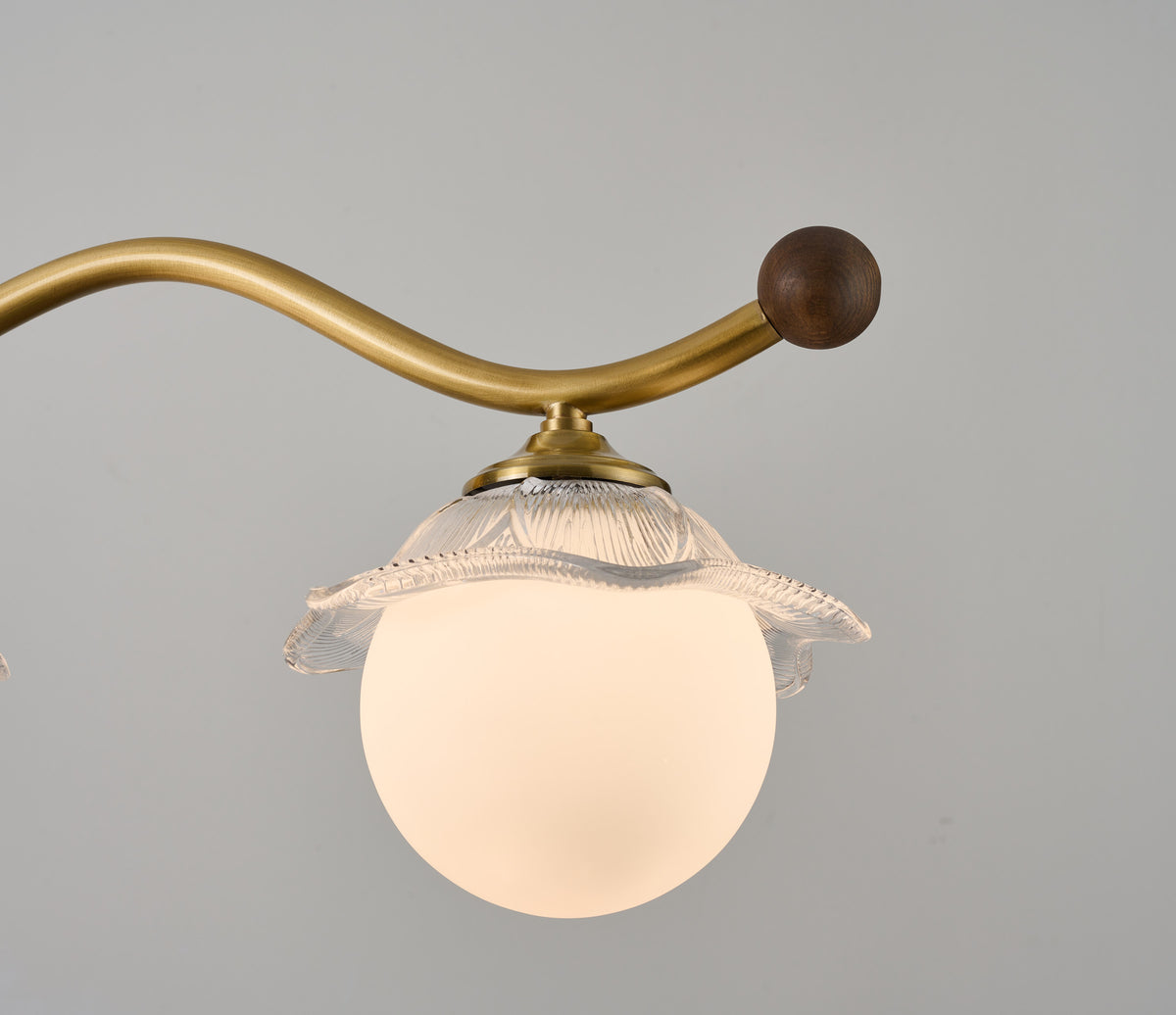 Mirelune Opal Globe Linear Chandelier supplier real product detail photograph 3
